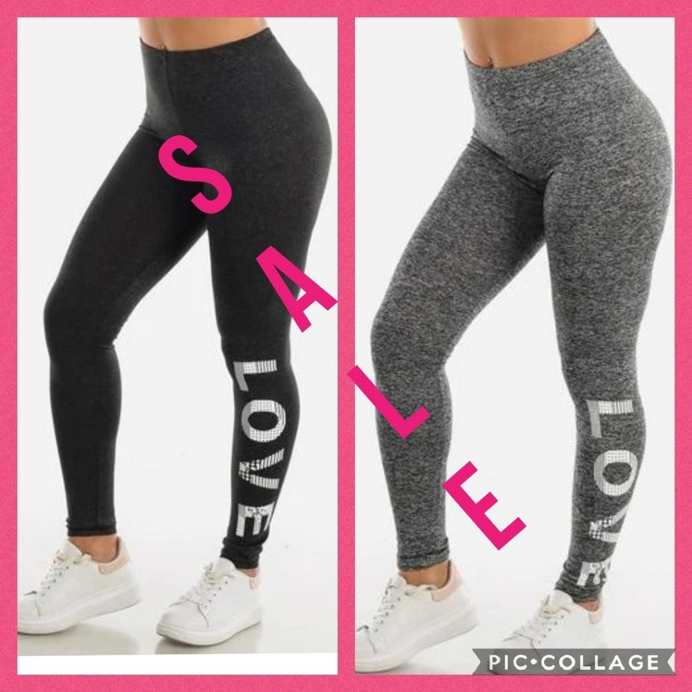 Leggings with Love down the leg